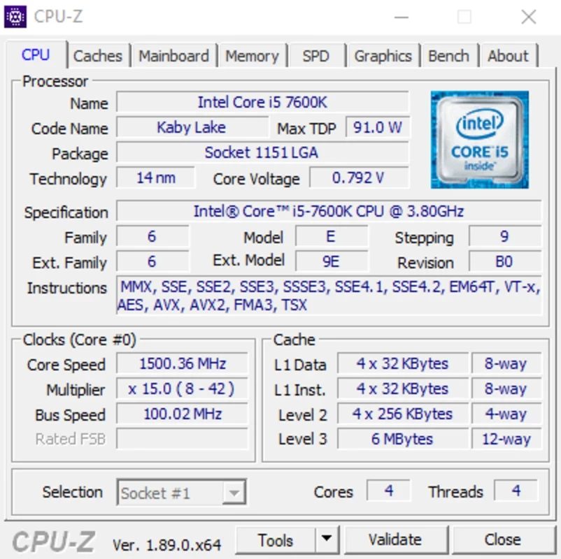 CPU-Z — screenshot 2
